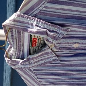 Vintage 60 70 s shirt. Levi's. Lavender strip.‎ Original. Small.